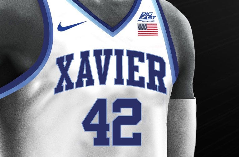 xavier throwback jersey